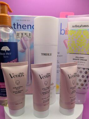 6pc Shaving Cream/Oil & Razor Lot Truly Billie Athena Club Tree Hut Venus VGC